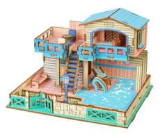 Kraftika Woodcraft dřevěné 3d puzzle vila na ostrově lembongon