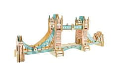 Kraftika Woodcraft dřevěné 3d puzzle tower bridge