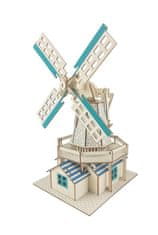 Kraftika Woodcraft dřevěné 3d puzzle holandský větrný mlýn