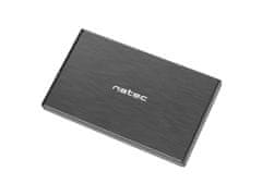 Natec Externí box pro HDD 2,5" USB 3.0 Rhino Go, černý, hliníkové tělo