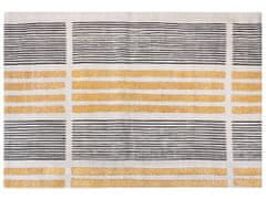 Beliani Bavlněný koberec 200 x 300 cm žlutý/černý KATRA