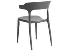 Beliani Sada 8 jídelních židlí tmavě šedé GUBBIO