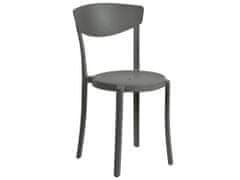 Beliani Sada 4 jídelních židlí tmavě šedé VIESTE