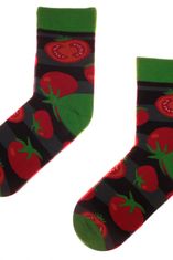 Amiatex Obrázkové ponožky 80 Funny tomato + Ponožky Gatta Calzino Strech, šedá, 35/38