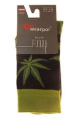 Amiatex Obrázkové ponožky 80 Funny herbs + Ponožky Gatta Calzino Strech, černá, 39/41