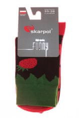 Amiatex Obrázkové ponožky 80 Funny strawberry, černá, 45/47