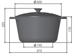 Plamen Litinový hrnec s víkem 8,6 l