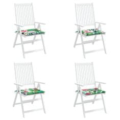 Vidaxl Podušky na zahradní židli 4 ks vícebarevné 40x40x3 cm textil
