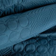DESIGN 91 Přehoz na postel - Boni 5, modrý, š. 220 cm x d. 240 cm