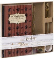 CurePink Set kancelářských potřeb s A5 blokem Harry Potter: Bradavice (14,8 x 21 cm)