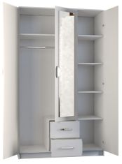 Topeshop Šatní skříň ROMANA 120 cm bílá
