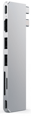 Satechi Pro Slim priklopna postaja, 1xUSB4,1xHDMI,2xUSB-A,SD/MicroSD, srebrna (ST-HUCPHSS)