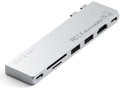 Satechi Pro Slim priklopna postaja, 1xUSB4,1xHDMI,2xUSB-A,SD/MicroSD, srebrna (ST-HUCPHSS)