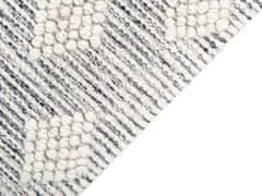 Beliani Vlněný koberec 160 x 230 cm šedý/bílý SAVUR