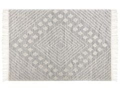 Beliani Vlněný koberec 160 x 230 cm šedý/bílý SAVUR