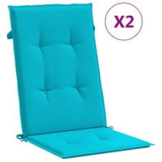 Vidaxl Podušky na židli s vysokým opěradlem 2 ks tyrkysové textil