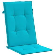 Vidaxl Podušky na židli s vysokým opěradlem 2 ks tyrkysové textil
