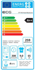 ECG Sušička prádla ETF 90 Heat BlackLine