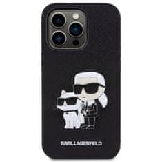 Karl Lagerfeld Kryt na mobil PU Saffiano Karl and Choupette NFT na Apple iPhone 13 Pro - černý