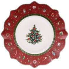 Villeroy & Boch Vánoční dezertní talíř TOY'S DELIGHT, červený