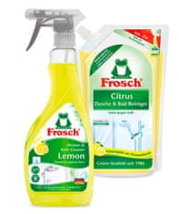 Frosch EKO Čistič na koupelny a sprchy s Citronem 500 ml + náhradní náplň 950 ml