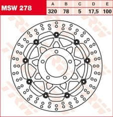 TRW BRZDOVÝ KOTOUČ FL MSW278 MSW278