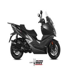 MIVV Mover Silencer Black Stainless Steel/Black ABS End Cap Kymco Xciting 400I S MV.KY.0001.LV