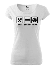 Fenomeno Dámské tričko Eat sleep florbal - bílé Velikost: XS