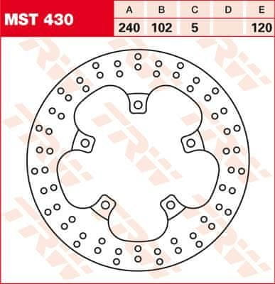 TRW OPRAVA BRZDOVÉHO ROTORU KULATÝ L/R MST430