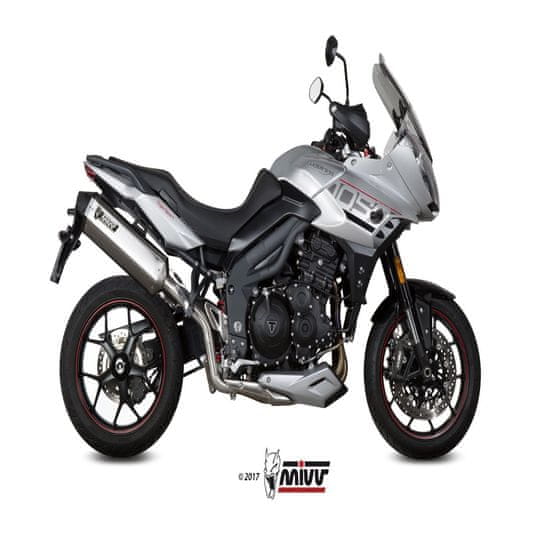 MIVV Speed Edge tlumič výfuku ocelová černá/karbonová koncovka Triumph Tiger 1050 Sport T.017.LRB