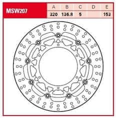 TRW PLOVÁK BRZDOVÉHO ROTORU RND L/R MSW207