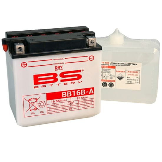 BS-BATTERY Vysoce výkonná baterie s kyselinou - BB16B-A 310580