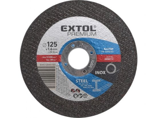 Extol Premium Kotouč řezný na ocel/nerez, O 125x1,6x22,2mm