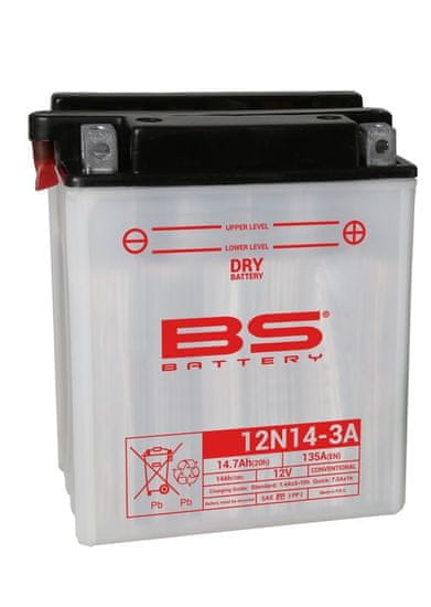 BS-BATTERY Konvenční baterie s kyselinovým obalem - 12N14-3A 310528