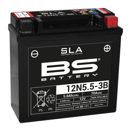 BS-BATTERY SLA baterie bezúdržbová továrně aktivovaná - 12N5.5-3B 300840