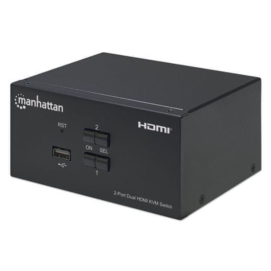 Manhattan Přepínač Kvm 2/1 Usb Hdmi4K