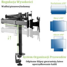 Techly Rameno Stolu 3Xlcd 24''