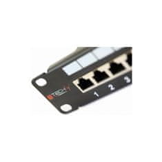 Techly Patch Panel 24 Stp C6A Černý