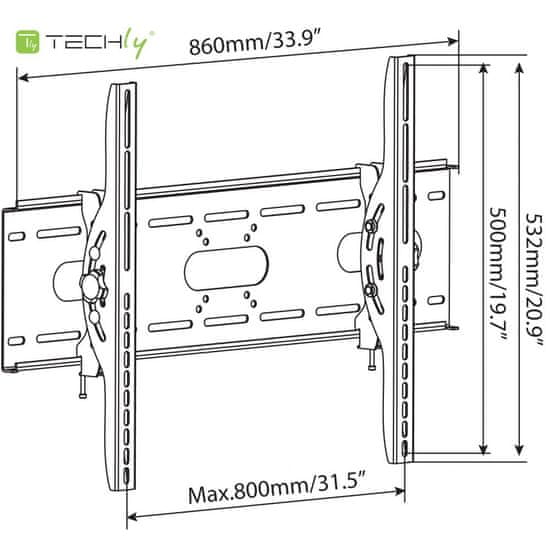 Techly Nástěnné Rameno Lcd 80' Reg