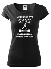 Fenomeno Dámské tričko Sexy florbalistka - černé Velikost: XL