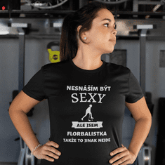 Fenomeno Dámské tričko Sexy florbalistka - černé Velikost: XL