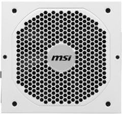 MSI zdroj MPG A750GF WHITE/ 750W/ ATX/ akt. PFC/ 10 let celk. záruka/ BÍLÝ/ 140mm fan/ modulární kabeláž/ 80PLUS Gold