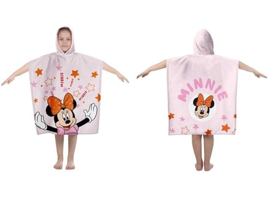 Aymax Růžové dětské pončo Minnie Mouse