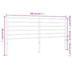 Greatstore Kovové čelo postele černé 200 cm