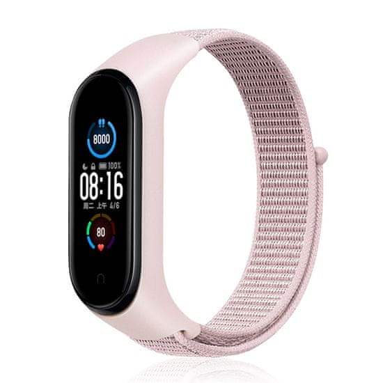 MobilPouzdra.cz Náhradní náramek Mi band 3/4/5/6/7 SportNylon - Světle Růžová -