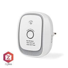 Nedis ZBDG11CWT - Detektor Plynu SmartLife | Zigbee 3.0 | Síťové napájení | Android / IOS | 75 dB | Bílá