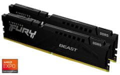 Kingston 32GB 6000MT/s DDR5 CL36 DIMM (Kit of 2) FURY Beast Black EXPO