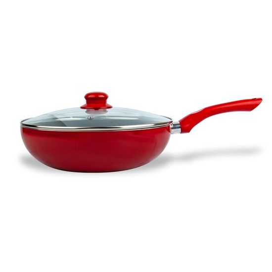 PÁNEV WOK S POKLIČKOU&quot;KITCHISIMO&quot;28CM,INDUKČNÍ DNO