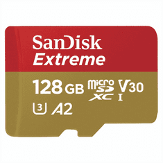 SanDisk Extreme microSDXC card for Mobile Gaming 128GB 190MB/s and 90MB/s, A2 C10 V30 UHS-I U3