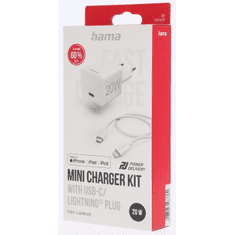 Hama set: rychlá USB nabíječka USB-C PD 20 W + kabel USB-C Lightning 1 m